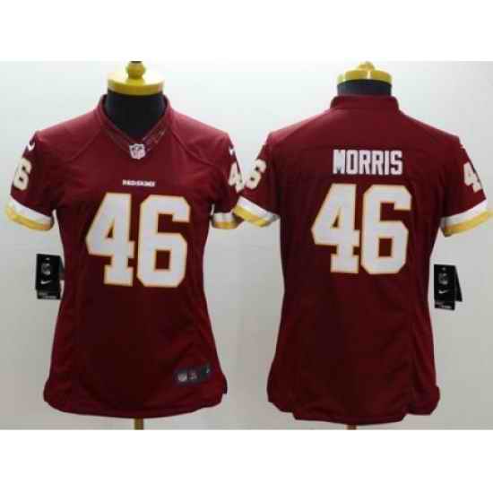 Women's Nike Washington Redskins #46 Alfred Morris Burgundy Red Team Color Stitched NFL Limited Jersey